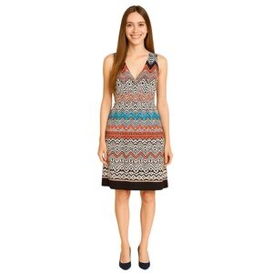 Laundry by Shelli Segal Summer Dress. Size 12.  Multicolor vibrant pattern.
